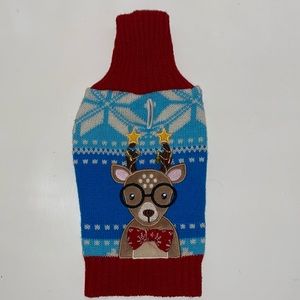 HOLIDAY TAILS - PET SWEATER - DOG/CAT - CHRISTMAS HOLIDAY WINTER - XS - 12” Long
